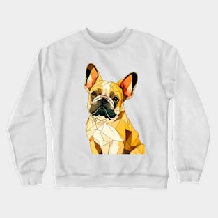 Geometric French Bulldog No. 1: Light Background (on a no fill background) Crewneck Sweatshirt